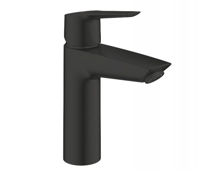 Grohe Start M h&aring;ndvaskarmatur m/push-open bundventil - Mat sort