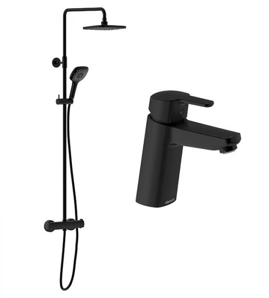 Damixa Pine komplet pakke til badev&aelig;relset - Mat sort