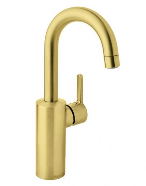 Damixa Silhouet Piccolo h&aring;ndvaskarmatur m/C-tud - B&oslash;rstet messing