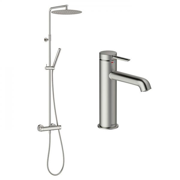 Damixa Iris komplet pakke til badev&aelig;relse - Steel