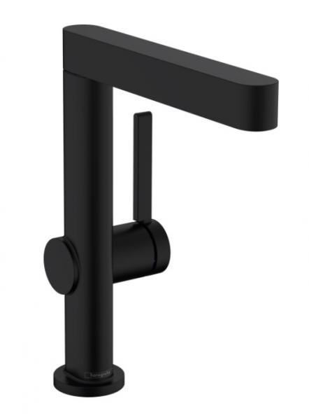 Hansgrohe Finoris 230 h&aring;ndvaskarmatur m/svingtud og push-open - Mat sort