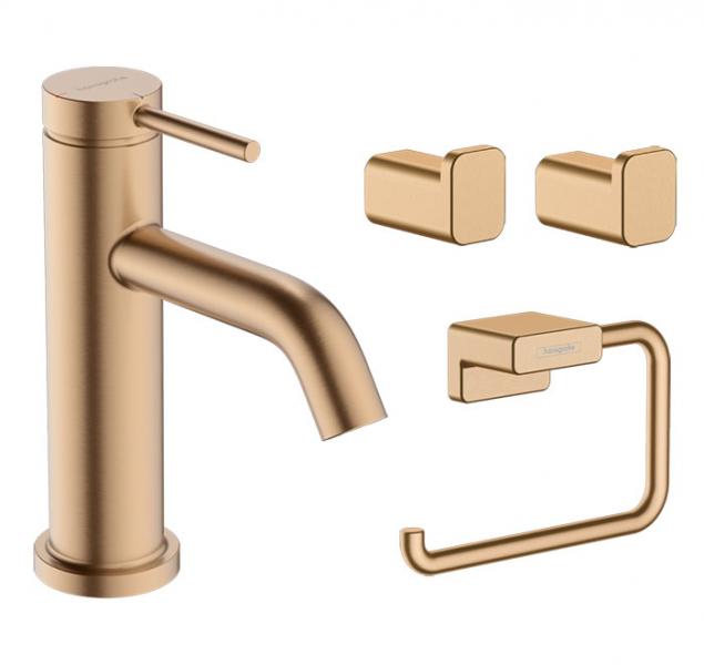 hansgrohe Tecturis S vandhane m/CoolStart, bundventil og tilbeh&oslash;r - B&oslash;rstet bronze