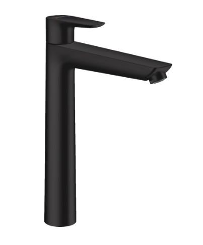hansgrohe Talis E 240 h&aring;ndvaskarmatur m/l&oslash;ft-op bundventil - Mat sort