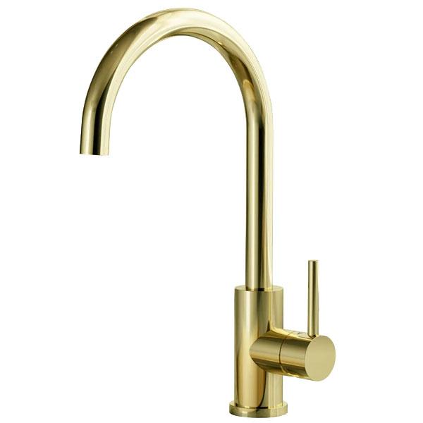 Lavabo Kubus 140 RS Round k&oslash;kkenarmatur - Messing PVD