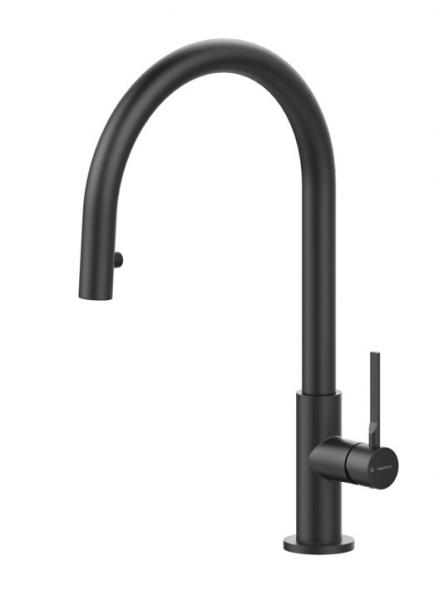 Cass&oslash;e Newform Maki k&oslash;kkenarmatur m/udtr&aelig;k - Mat sort