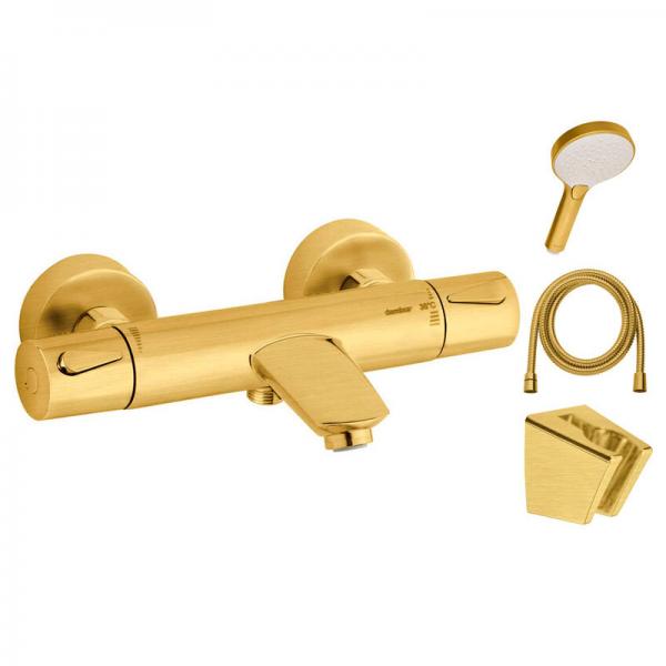 Damixa Silhouet komplet kararmatur - B&oslash;rstet messing