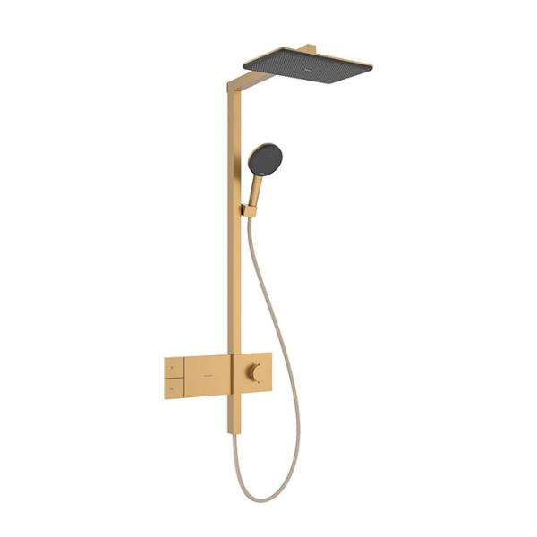 hansgrohe Raindance Alive Q Showerpipe 200/340 1jet m/ShowerSelect Comfort og EcoSmart - B&oslash;rstet bronze