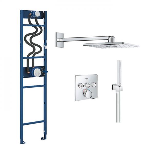 Grohe SmartControl 310 komplet brusesystem m/Shower Frame - Firkantet