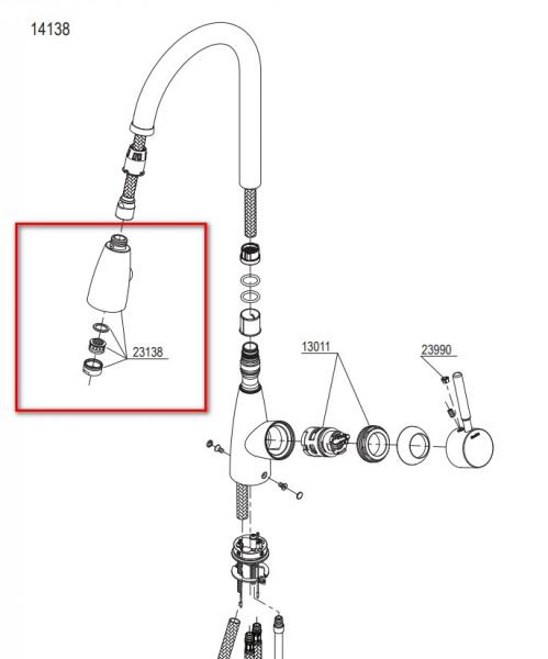 Damixa  bruserhoved til Kafe, udtr&aelig;kbar 23138 - Krom