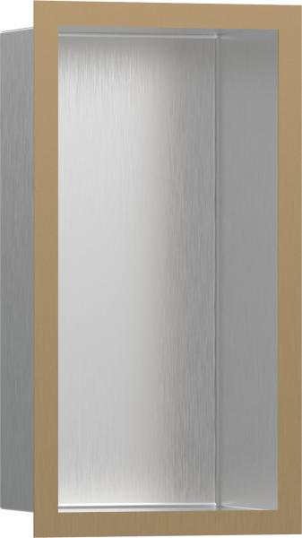 Hansgrohe XtraStoris indbygget hylde med designramme 300x150 - B&oslash;rstet bronze/B&oslash;rstet rustfrit st&aring;l