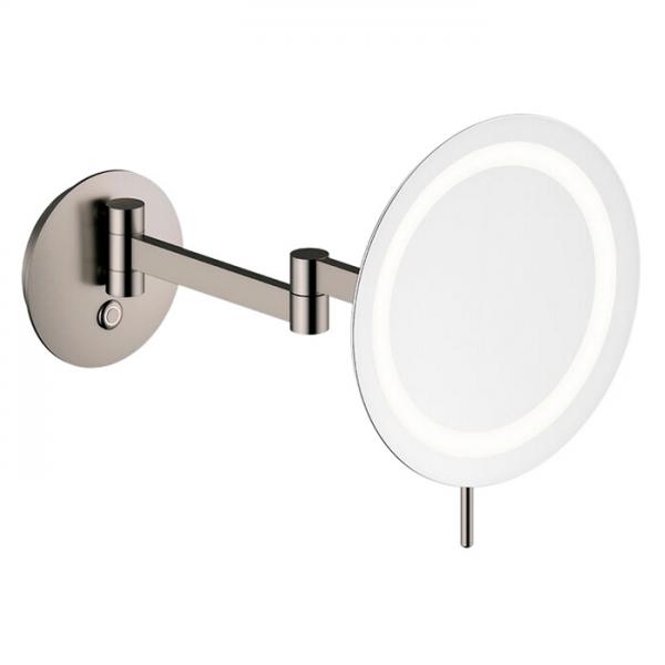 Damixa Zen make-up spejl m/lys og 5x forst&oslash;rrelse - B&oslash;rstet grafitgr&aring;