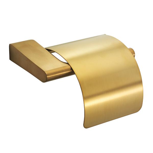 Pressalit Style toiletpapirholder m/frontplade - B&oslash;rstet messing