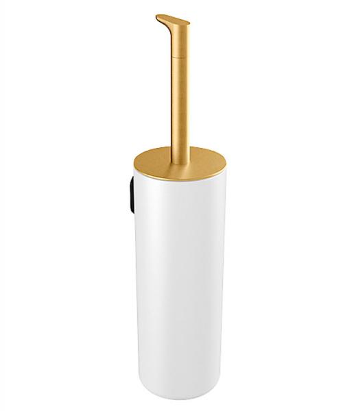 Pressalit Style toiletb&oslash;rste t/v&aelig;g eller gulv - Messing/hvid