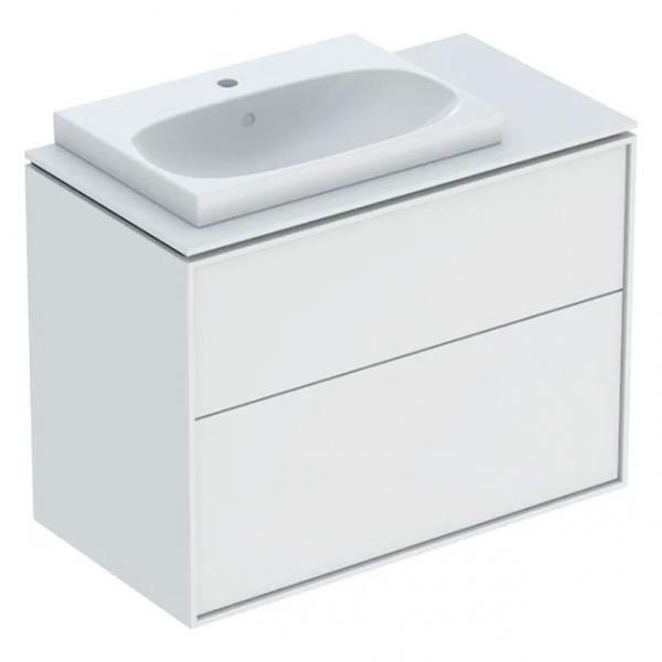 If&ouml; Sense Art 90 m&oslash;bels&aelig;t m/2 skuffer og bowlevask til venstre - Mat hvid