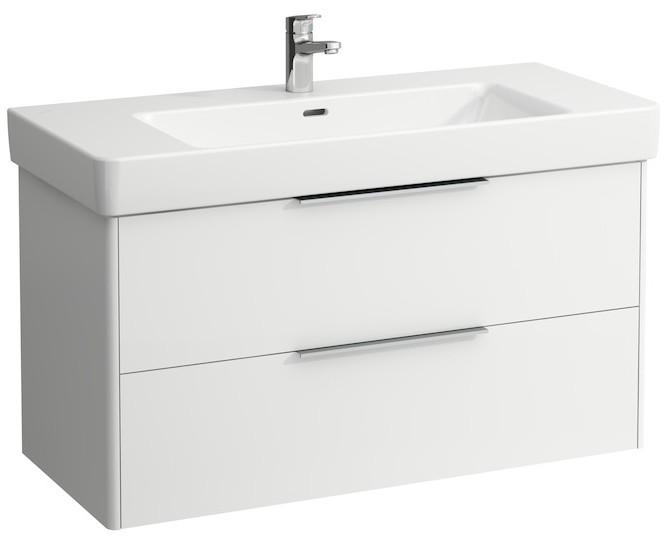 Laufen Base 101 underskab m/2 skuffer - Mat hvid