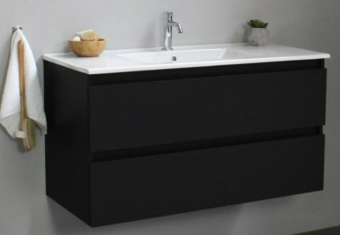 Sanibell Online 100 m&oslash;belpakke - Mat Sort - Flatpack