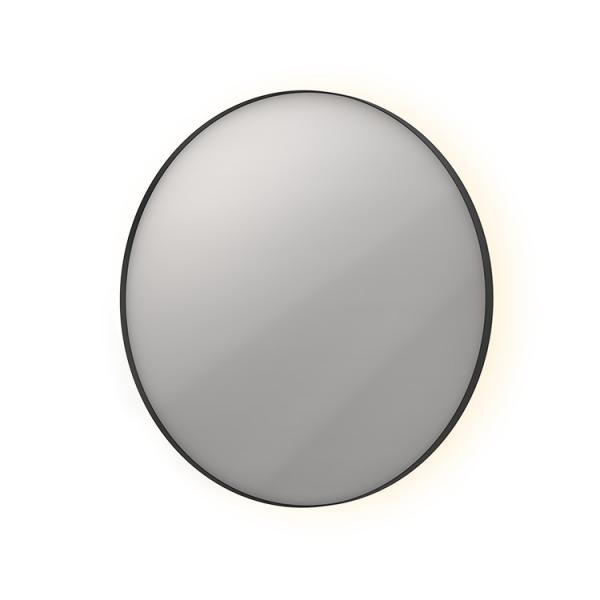 Sanibell Ink SP17 rundt spejl m/backlight, varme og sensor &Oslash;80  - Mat sort