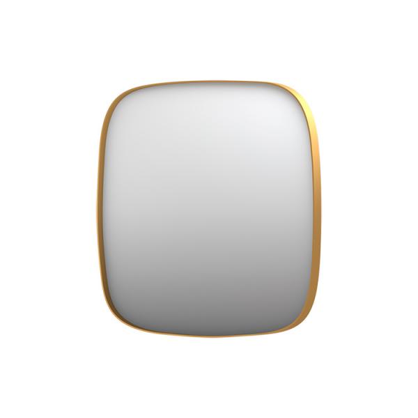 Sanibell Ink SP29 superellipse spejl m/ramme 80 x 80 cm - B&oslash;rstet mat guld