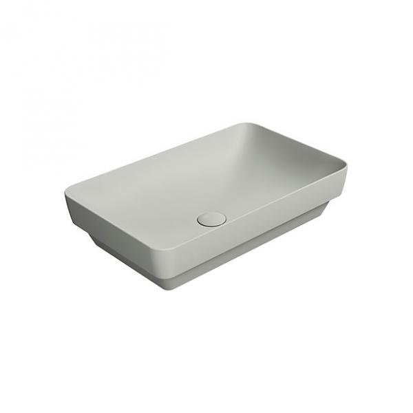 GSI Pura 60 fritst&aring;ende bowlevask - Firkantet - Uden overl&oslash;b - Cenere