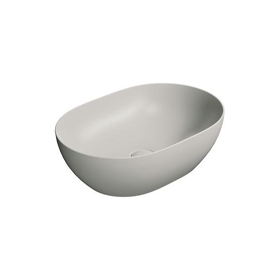 GSI Pura 50 oval fritst&aring;ende bowlevask - Uden hanehul - Cenere