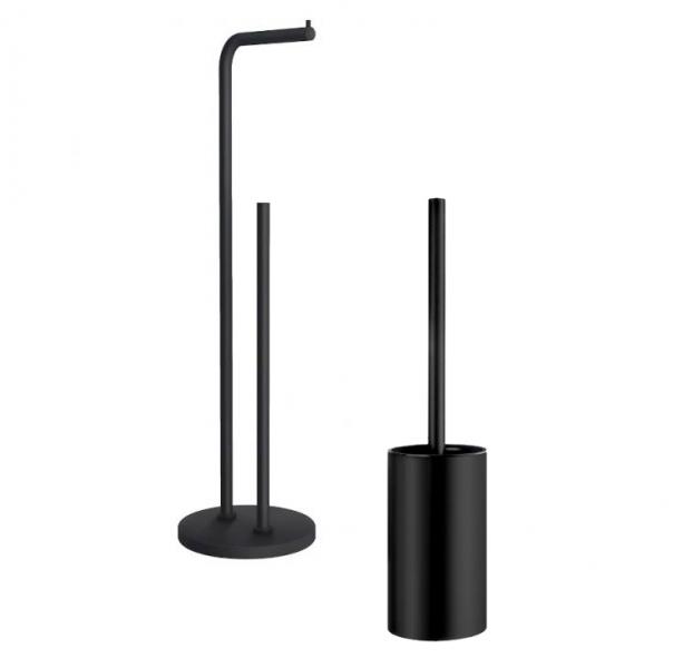 Beslagsboden tilbeh&oslash;rspakke til toilet t/gulv - Sort