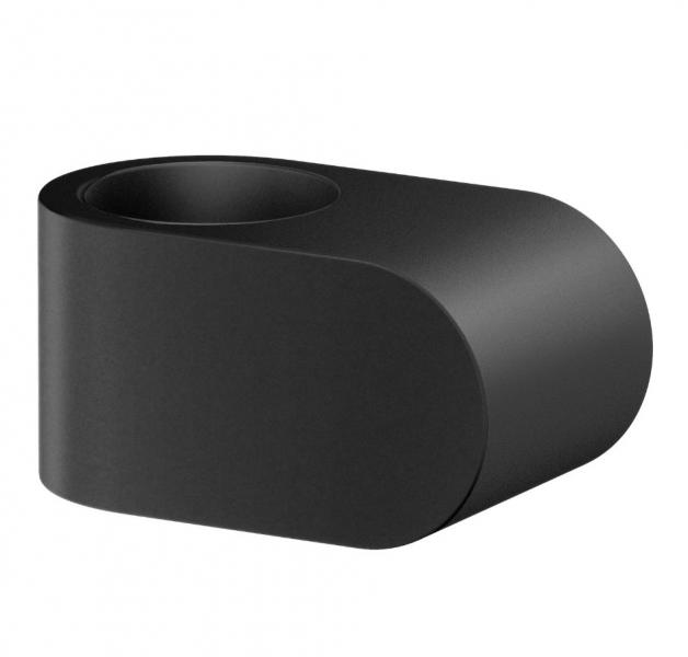 Beslagsboden d&oslash;rstop til d&oslash;rgreb gummi 2 stk - Sort