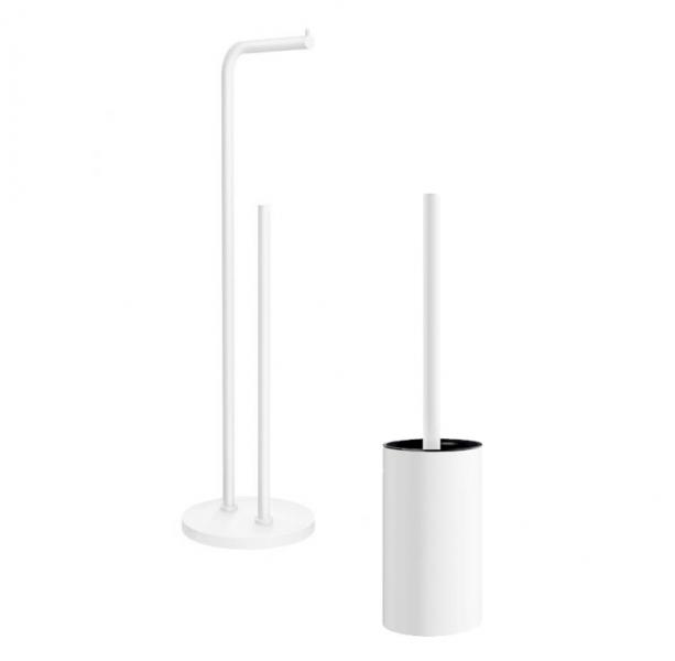 Beslagsboden tilbeh&oslash;rspakke til toilet t/gulv - Hvid