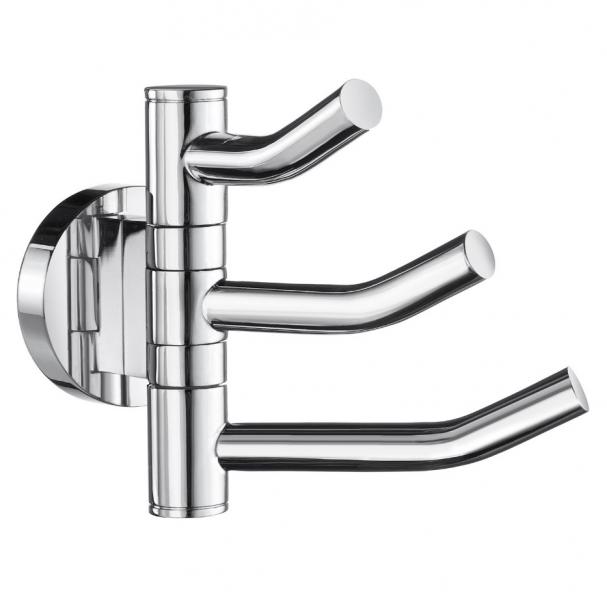 Smedbo Home svingbar h&aring;ndkl&aelig;dekrog - Trippelkrog - Krom