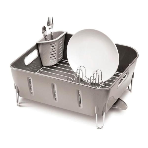 Simplehuman kompakt opvaskestativ i plast - Gr&aring;