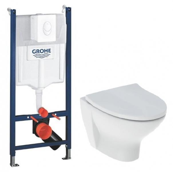 If&ouml; Spira 6265 Rimless toiletpakke inkl. s&aelig;de m/softslose, cisterne og hvid betjening