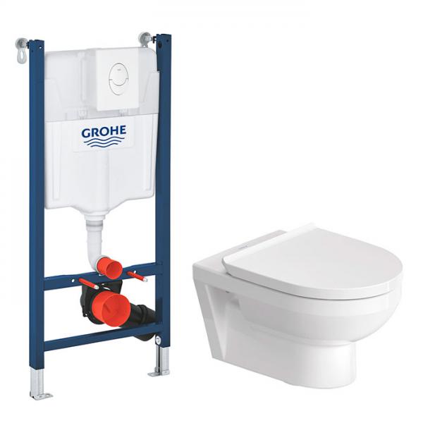 Duravit No. 1 rimless toiletpakke inkl. s&aelig;de m/softclose og hvid betjening