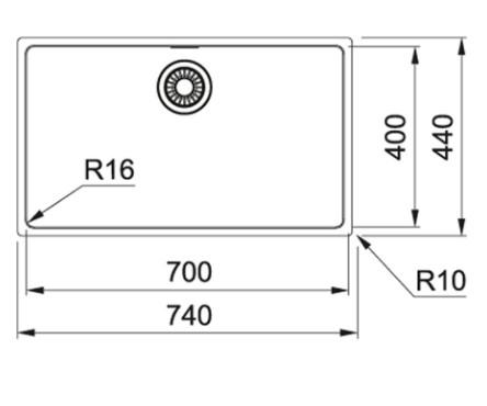 Franke Maris MRX 210-70 k&oslash;kkenvask i rustfri st&aring;l