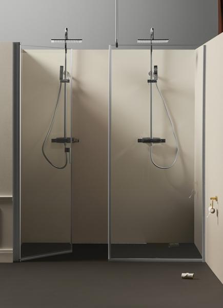 Hafa Brusev&aelig;g Igloo Pro Niche 1455-1490 mm d&oslash;r 70 v&aelig;g 80 cm klart glas/alu