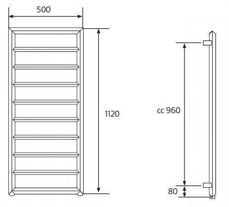 Hafa Edge h&aring;ndkl&aelig;det&oslash;rrer 50x120 cm - Kaffe