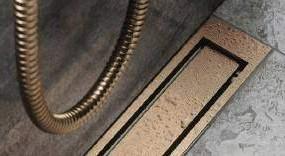 Unidrain afl&oslash;b 300 mm/10 mm ramme - B&oslash;rstet kobber