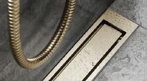 Unidrain Highline panel - B&oslash;rstet messing - 700 mm