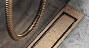 Unidrain afl&oslash;b 700 mm/10 mm ramme - B&oslash;rstet kobber