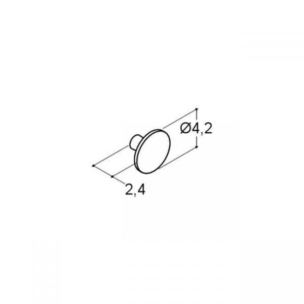 Dansani Button m&oslash;belgreb &Oslash;42 - Sort genanvendt plast