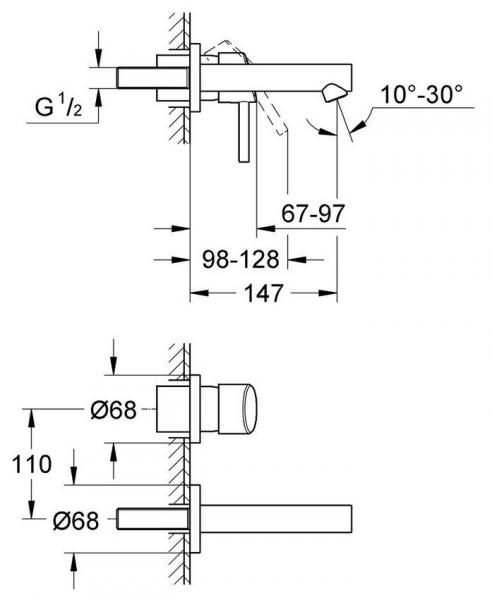 Grohe Concetto h&aring;ndvaskarmatur til indbygning