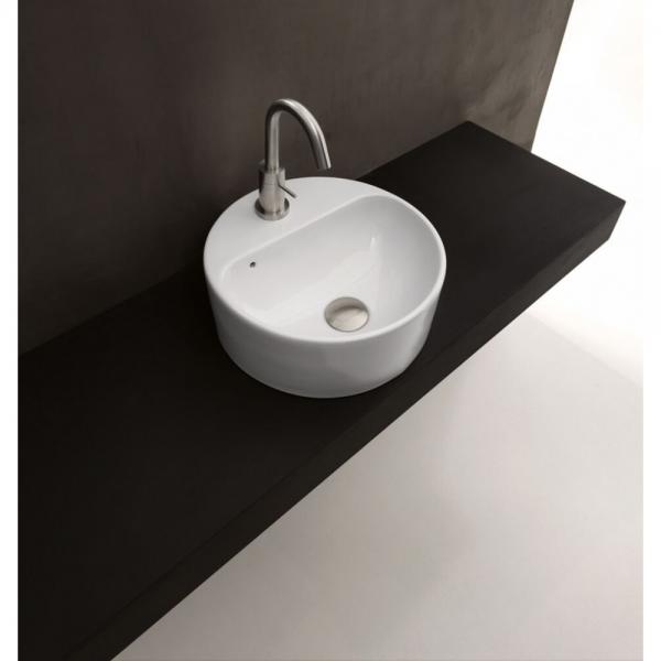 Lavabo AXA Rondo 1035 &Oslash;35 fritst&aring;ende bowlevask - 1 hanehul