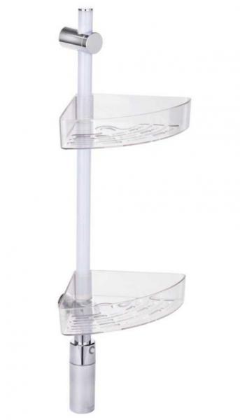 Wenko brusehylde til bad med LEDlys - Kan ogs&aring; limes