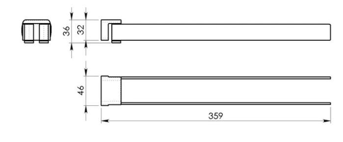 Hefe Piren dobbelt h&aring;ndkl&aelig;deholder - Mat hvid
