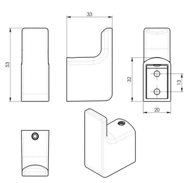 Hefe Piren h&aring;ndkl&aelig;dekrog - 2 stk - Mat hvid