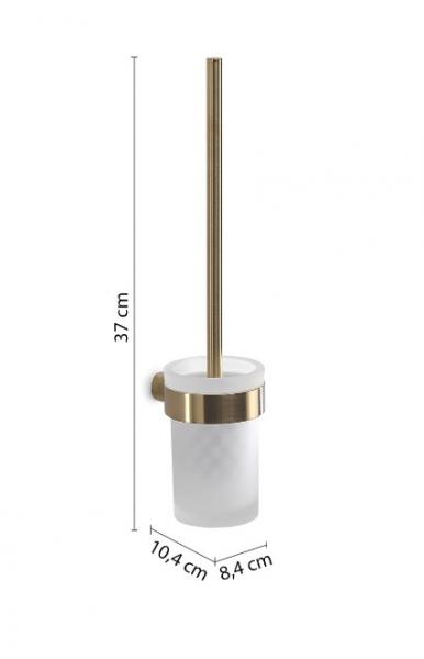 Hefe Piren toiletb&oslash;rste til v&aelig;g - B&oslash;rstet messing