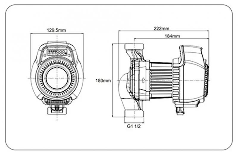 Cirkulationspumpe Lang&aring; 25-100-180