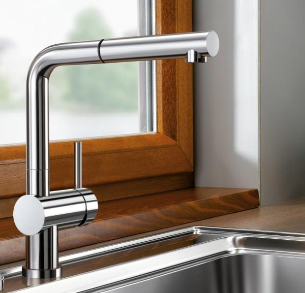 Blanco Linus-S-F k&oslash;kkenarmatur m/udtr&aelig;ksbruser - Krom