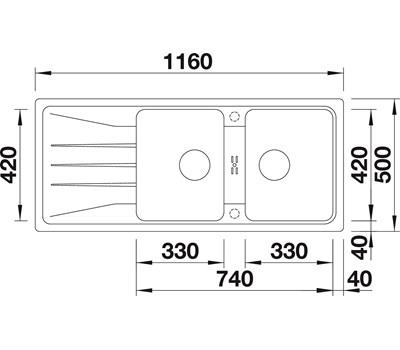 Blanco Sona 8S k&oslash;kkenvask - Tr&oslash;ffel