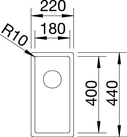Blanco Claron 180-IF/N k&oslash;kkenvask - Rustfrit st&aring;l