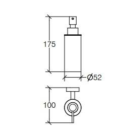 Cass&oslash;e s&aelig;bedispenser til v&aelig;g - Mat sort