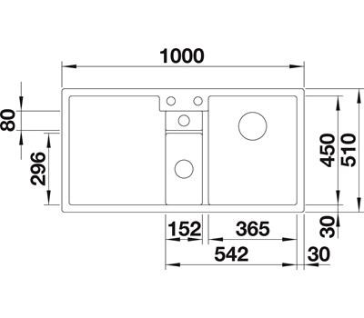 Blanco Collectis 6S PD k&oslash;kkenvask - Antracit